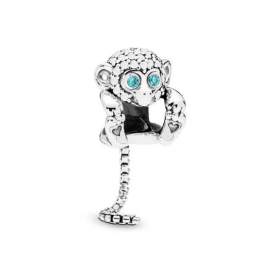 🎆Monkey Charm, Silver 925, made to work with Pandora Bracelets